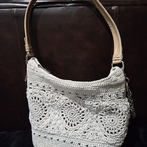 The Sak Cream Crochet Shoulder Bag